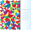 Colorful Hearts Background Vector