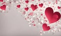 Colorful hearts background, vibrant and romantic Royalty Free Stock Photo