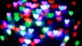 Colorful hearts bokeh , abstract background