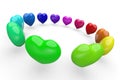 Colorful hearts