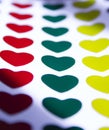 Colorful hearts Royalty Free Stock Photo