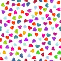 Colorful hearts pattern, valentines day decor, romantic design