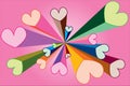 Colorful hearts Royalty Free Stock Photo