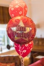 Colorful hen party balloons