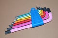 Colorful Hex keys on the table Royalty Free Stock Photo