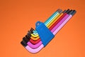 Colorful Hex keys on the table Royalty Free Stock Photo