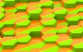 Colorful Hexagon Background Texture. 3d render