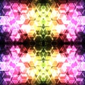 Colorful Hexagon bokeh seamless background