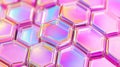 Iridescent Hexagonal Pattern in Pink, Blue and Gold Creates Abstract Geometric Design Royalty Free Stock Photo