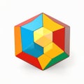Colorful Hexagonal Cube Puzzler2: Textured Surface Layers Inspired By Olafur Eliasson