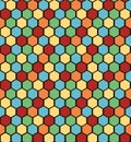 Colorful hexagonal shapes pattern