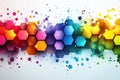 Colorful hexagonal shapes in vibrant geometric arrangement