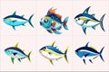 Print High QualityTona Fish vector illustration Royalty Free Stock Photo