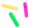 Colorful highlighter markers in various colors