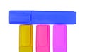 Colorful highlighter markers in various colors