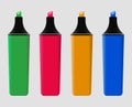 Colorful Highlighter Pen Icon. Royalty Free Stock Photo