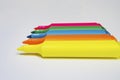 Colorful highlighter pen on white background