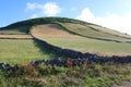 Colorful hill landscape in Azores.