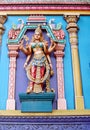 Colorful hindu statues on temple walls Royalty Free Stock Photo