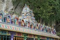 colorful hindu temple at the batu caves in kuala lumpur Royalty Free Stock Photo