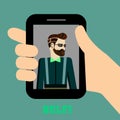 Colorful Hipster Selfie Concept