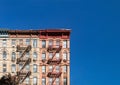 Colorful historic buildings on 4th Street in the East Village of