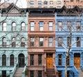 Colorful historic buildings in Manhattan New York City Royalty Free Stock Photo