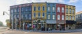 Colorful Historic Storefronts at Dawn - Ypsilanti Panorama