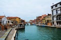 Colorful historical buildings and canal, in Venice, Italy