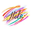 Colorful Holi lettering