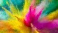 Colorful holi powder blowing up Royalty Free Stock Photo