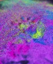 Colorful holi powder blowing up. Holi festival and celebration. Background Royalty Free Stock Photo