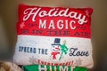 Colorful Holiday Magic Pillow at store in Sea World