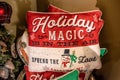 Colorful Holiday Magic Pillow at store in Sea World