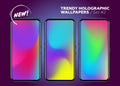 Colorful Holographic Background. Vibrant Neon Backdrop.