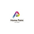 Colorful home paint logo