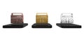 Colorful Home stereo with two speakers icon isolated on white background. Music system. Minimalism concept. 3D render