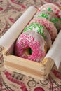 Colorful homemade donuts