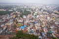 Colorful homes in crowded city Trichy