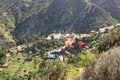 Colorful homes in Guaidil near Vallehermoso town and valley on the island of La Gomera, Canary Islands, Spain Royalty Free Stock Photo