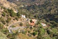 Colorful homes in Guaidil near Vallehermoso town and valley on the island of La Gomera, Canary Islands, Spain Royalty Free Stock Photo