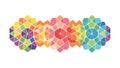 Colorful Honeycomb Hexagon Pattern Vector, vector design Generative AI Royalty Free Stock Photo