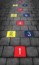 Colorful Hopscotch Game Playground