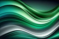 Colorful horizontal banner elegant curvy swirl waves, creative digital illustration painting