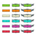 Colorful horizontal buttons for game or web design. Royalty Free Stock Photo