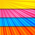 Colorful horizontal dynamic comic banners Royalty Free Stock Photo