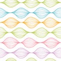 Colorful horizontal ogee seamless pattern