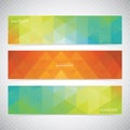 Colorful Horizontal Set Of Banners Mosaic Royalty Free Stock Photo