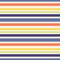 Colorful horizontal stripes seamless pattern. Simple vector texture with lines Royalty Free Stock Photo