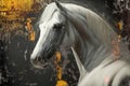 Colorful horse, art, illustration, grunge, painting, Generated ai, generative, ai Royalty Free Stock Photo